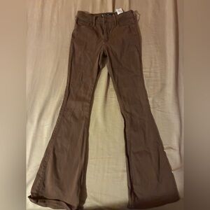 Hollister Women's Brown High Rise Flare Jeans